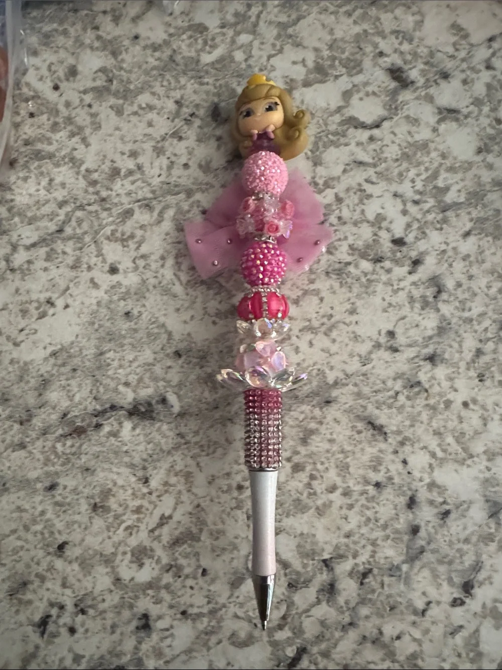 NWOT Disney Doorables Jeweled Princess Aurora Beaded Pen Handmade by Me